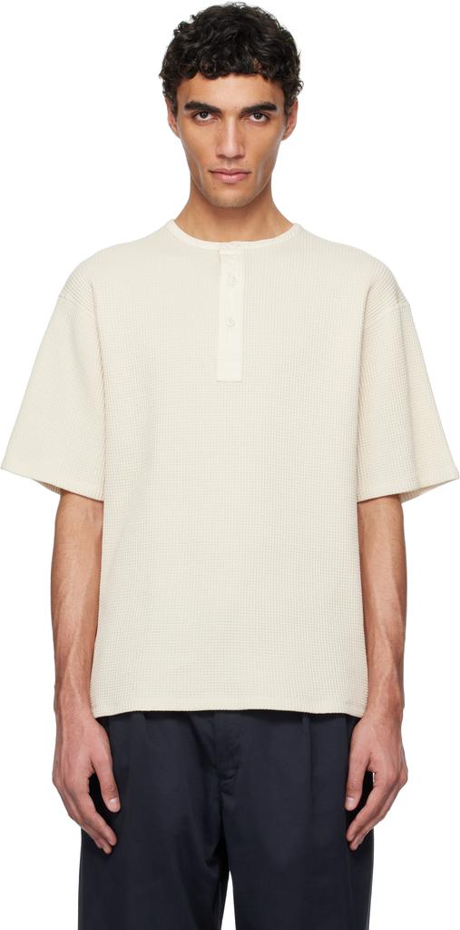 Nanamica Off-White Henry Neck Thermal Sweat Henley