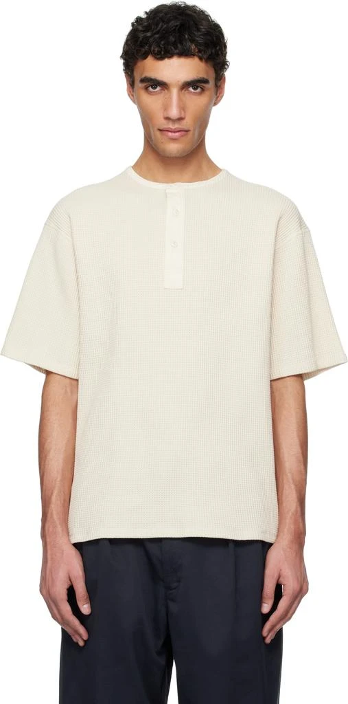 Nanamica Off-White Henry Neck Thermal Sweat Henley 1