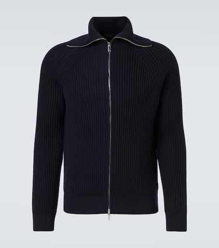 トップス ALEXANDRER McQUEEN / Blouson cardigan Alexander Mcqueen Intarsia-knit zip-up jumper | 705982Q1GBO1197