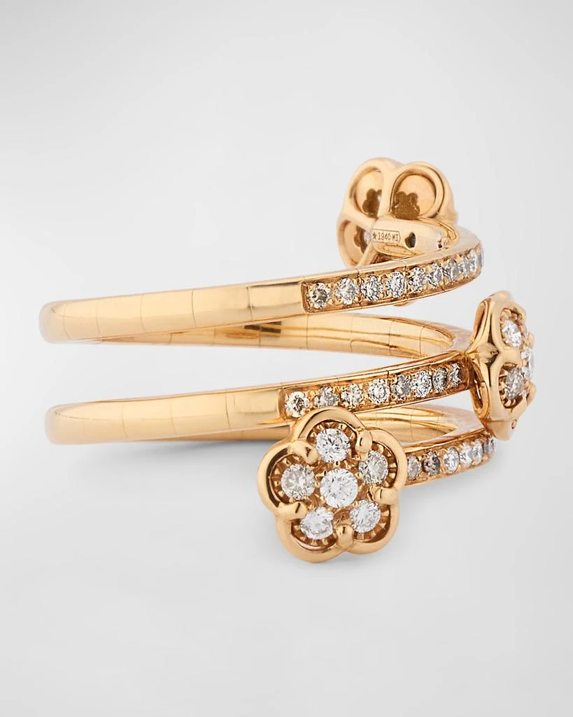 Pasquale Bruni 18k Rose Gold Diamond-Flower Coil Ring 4