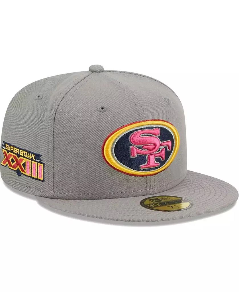New Era Men's Gray San Francisco 49ers Color Pack 59FIFTY Fitted Hat 1