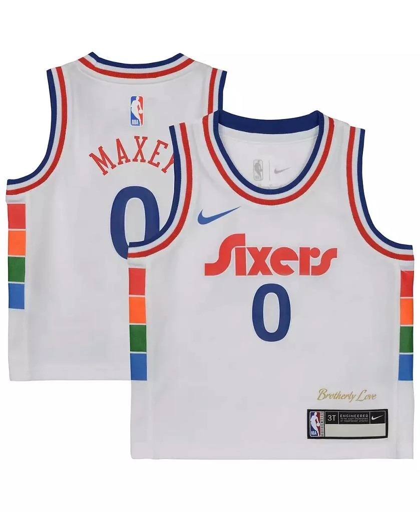 NIKE Toddler Tyrese Maxey White Philadelphia 76ers 2024/25 Swingman Player Jersey - City Edition 1