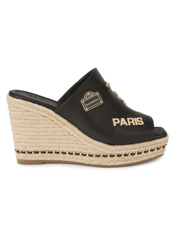 Karl Lagerfeld Paris Corissa 100MM Icon Wedge-Heel Espadrilles 1