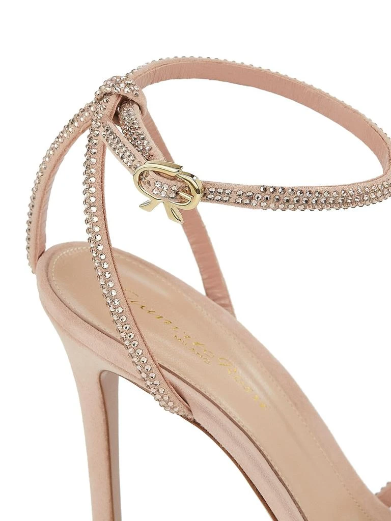 Gianvito Rossi 105MM Crystal-Embellished Suede Sandals 6