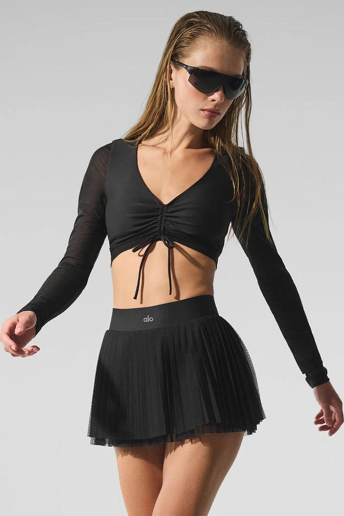 Alo Mesh Baseline Tennis Skirt - Smoky Quartz 5