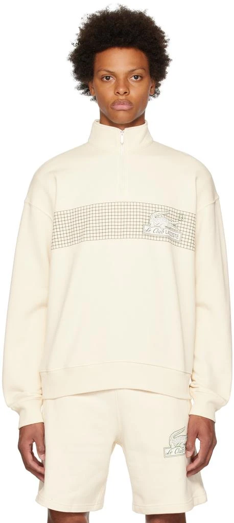 Lacoste Off-White Half-Zip Sweatshirt 1