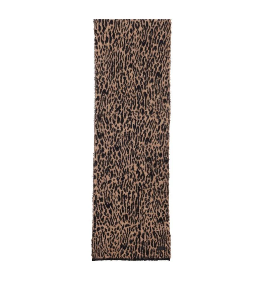 Yves Saint Laurent Mohair-Wool Leopard Scarf 1