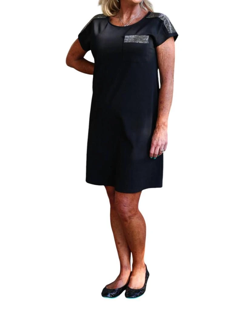 Nu-Look Nu-Look - Sequin Chic Knit T-Shirt Dress