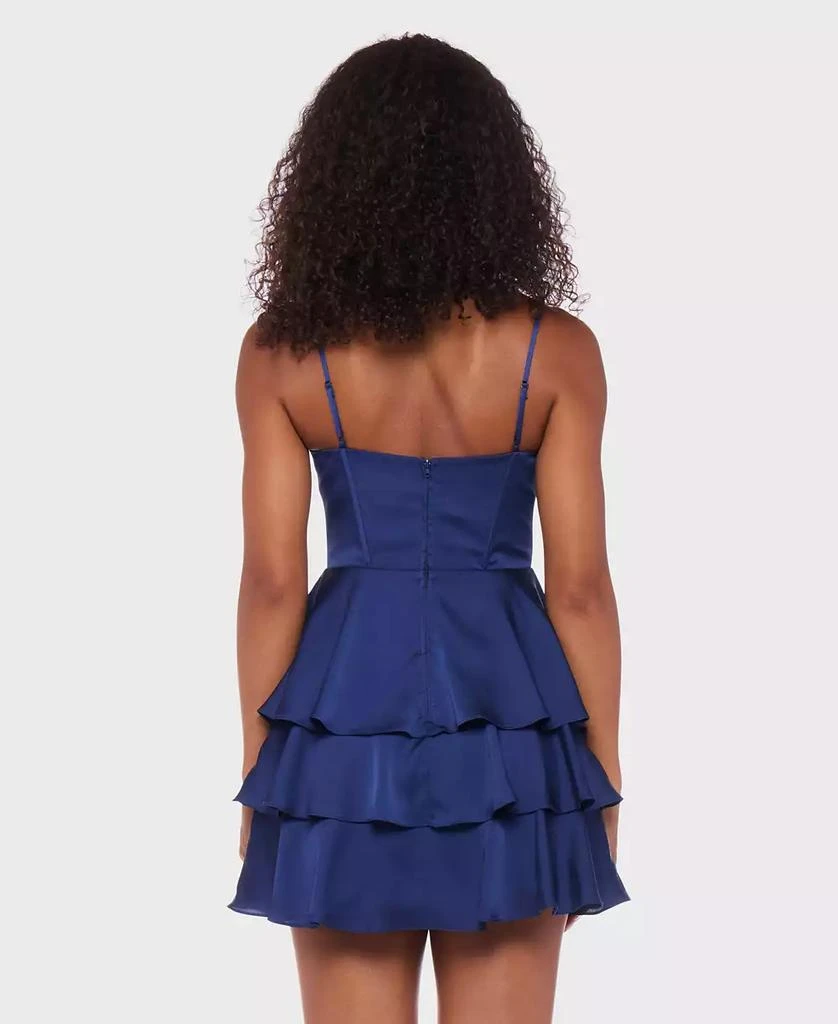 what a way to go backless dress from the front Fit-and-Flare Gown With Slit And Shawl main image 1