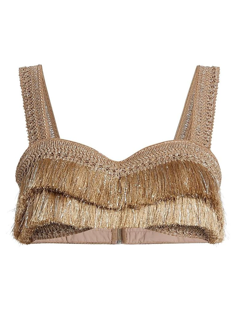 PatBO Metallic Fringe Bra Top 1