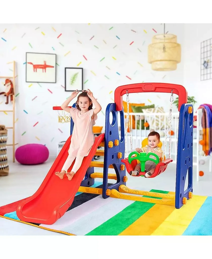 Mecale 3-in-1 Toddler Climber and Swing Playset 2