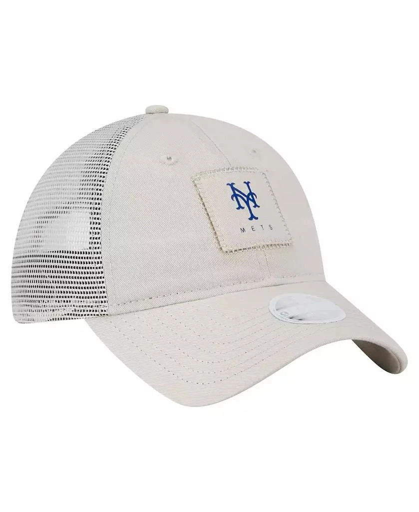 New Era Women's Light Beige New York Mets Square Stitch 9TWENTY Adjustable Hat 3