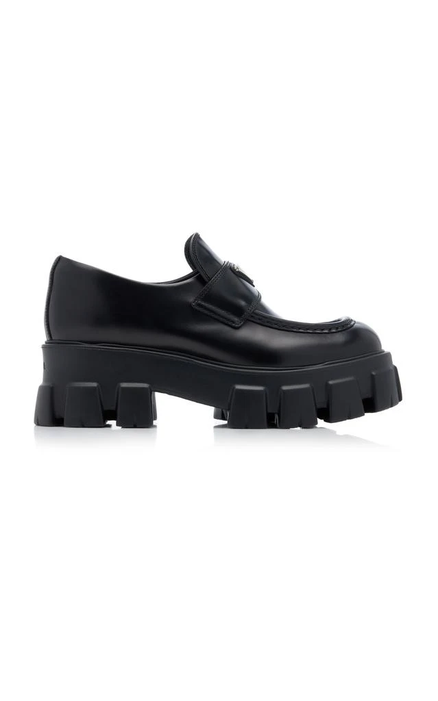 Prada Prada Monolith Leather Loafers - Moda Operandi 1