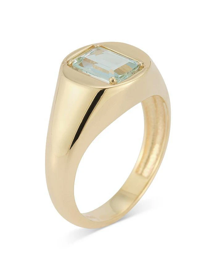 Alberto Amati 14K Yellow Gold Stone Signet Ring Collection 6