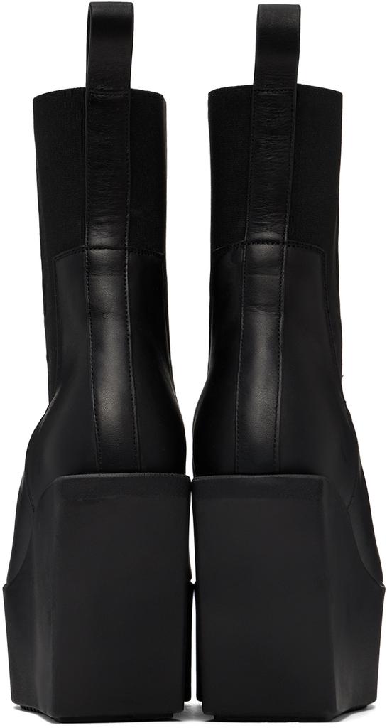 Rick Owens Black Porterville Sliver Platform Beatle Boots