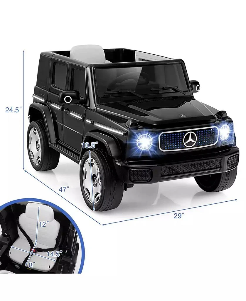 SUGIFT 12V Licensed Mercedes-Benz EQG Kids Ride On Car with Remote Control-Black 3