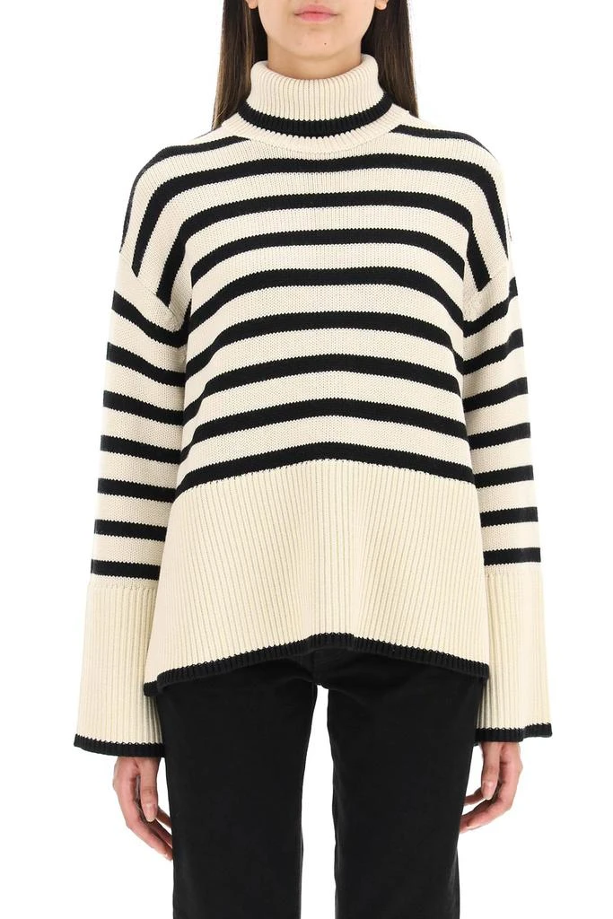 TOTEME striped wool cotton turtleneck 2