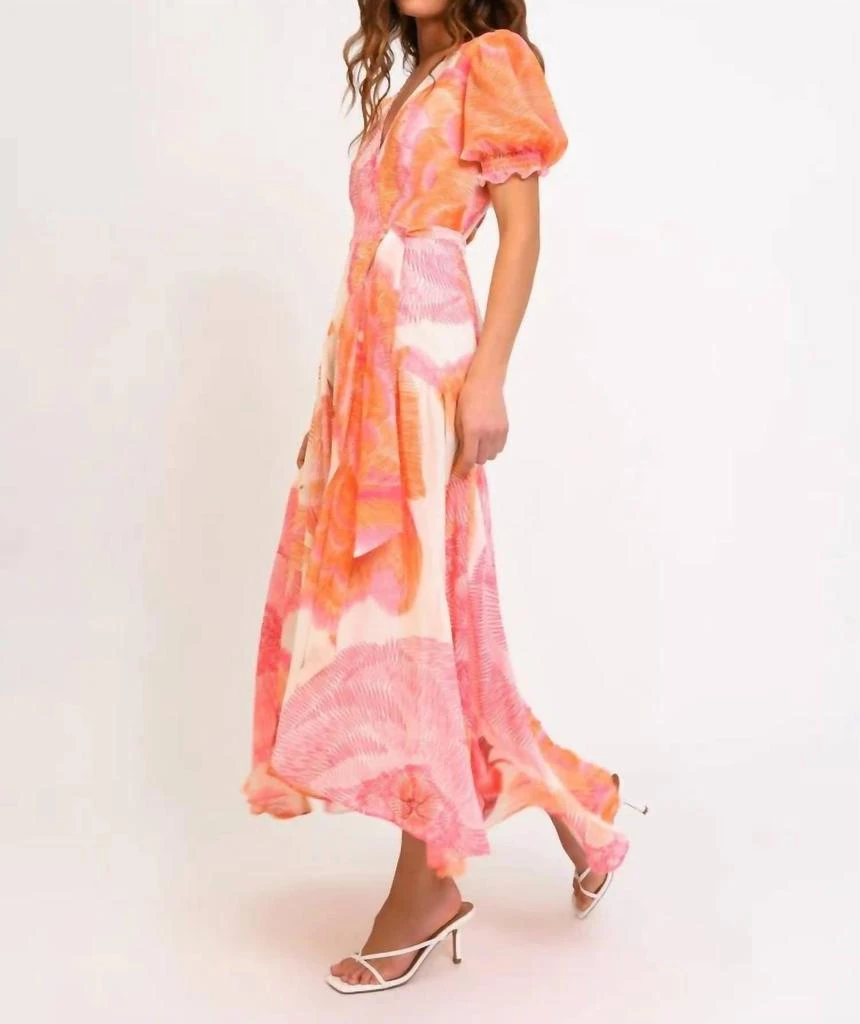 Hutch Biscayne Dress In Coral Multi 2
