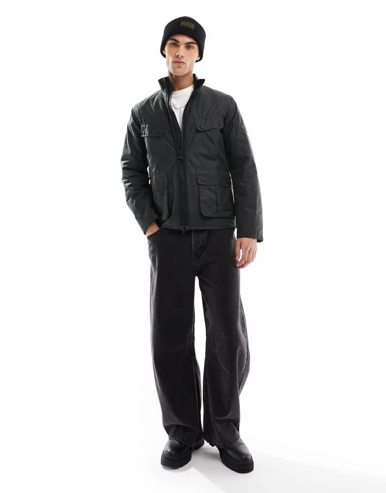 Barbour Barbour International re-duke wax jacket in sage 2