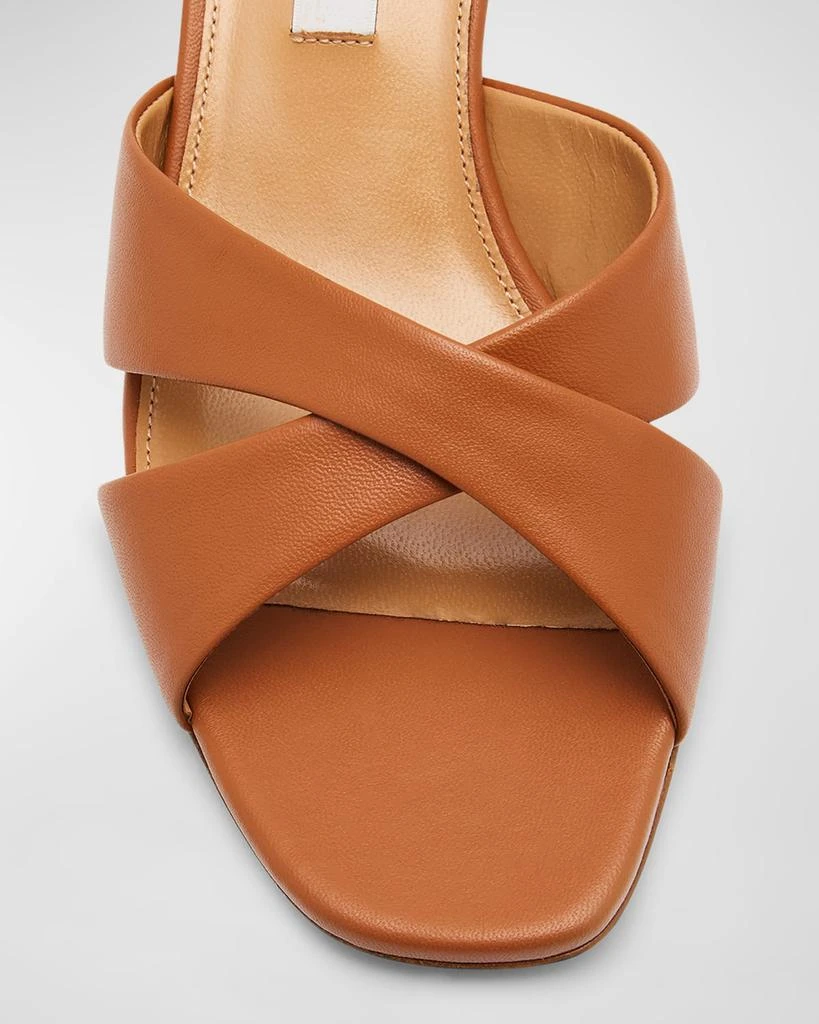 Aquazzura Divine Leather Crisscross Mule Sandals 4