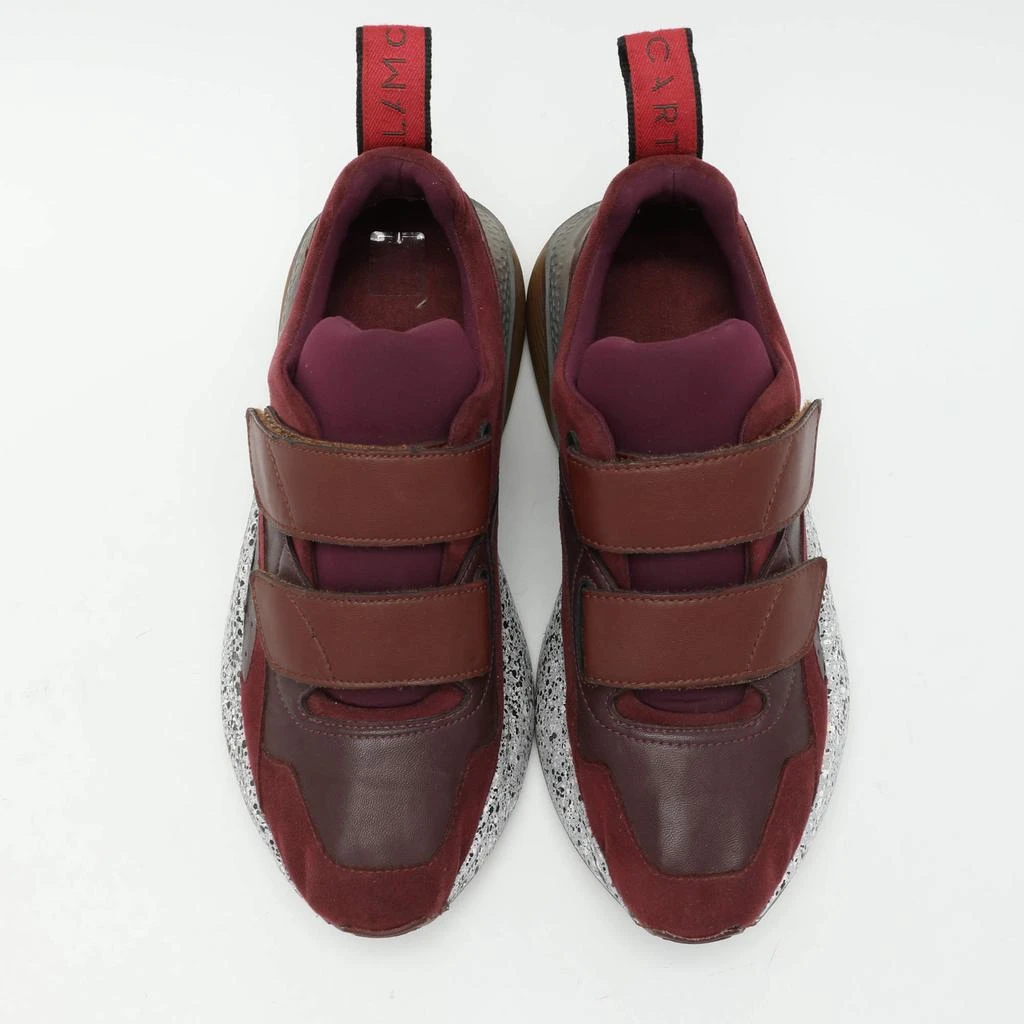 Stella McCartney Stella McCartney Burgundy Faux Leather and Faux Suede Eclypse Low Top Sneakers Size 38 3