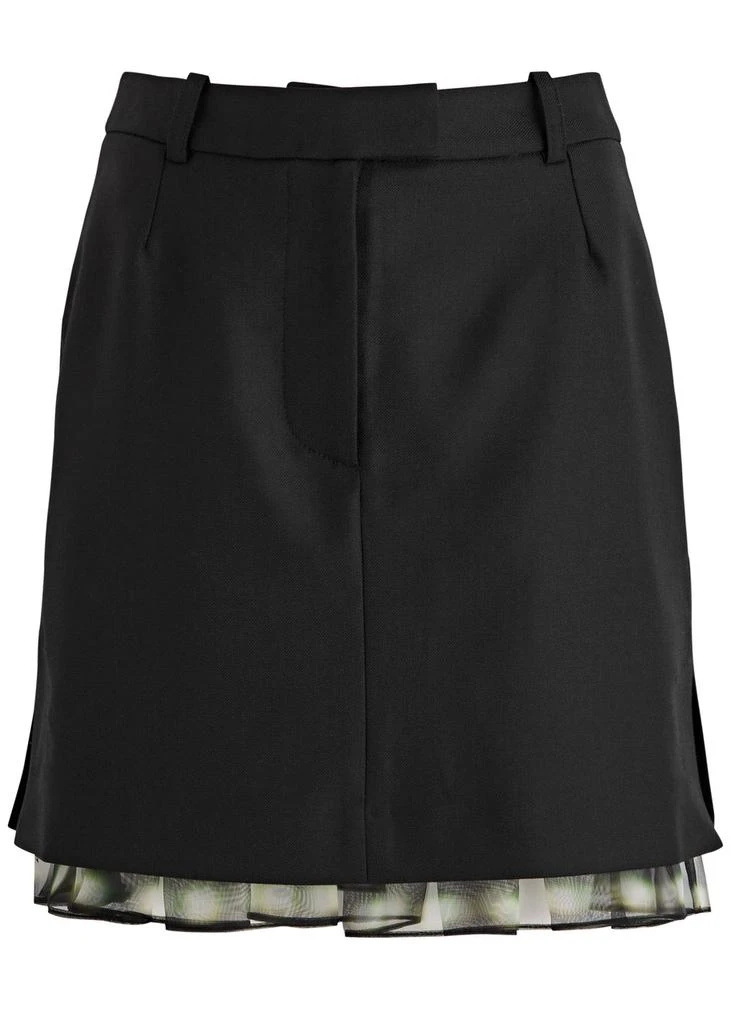 16 ARLINGTON Moss wool mini skirt 1