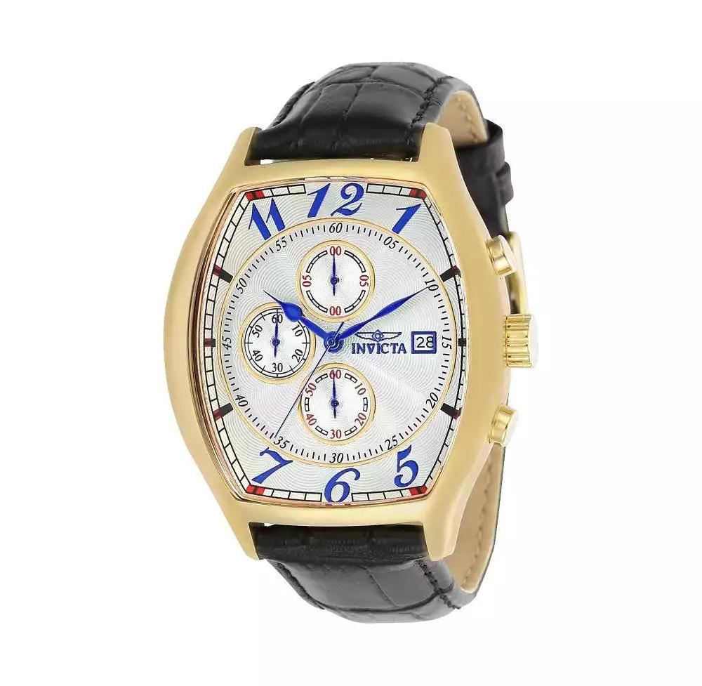 Invicta Men's Specialty Quartz Chronograph White Dial Leather Watch