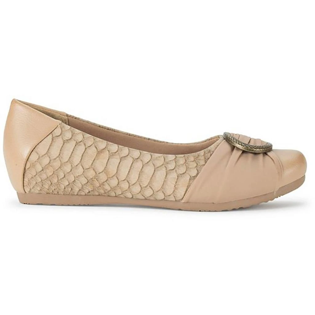 Baretraps Mabely Womens Faux Leather Embellished Ballet Flats 6