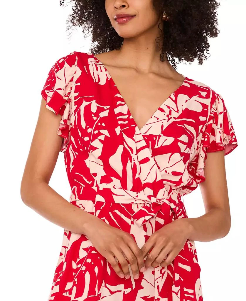Sam & Jess Women's Printed Flutter-Sleeve Wide-Leg Jumpsuit 3