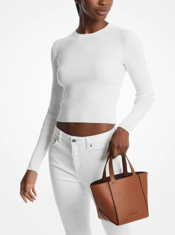 Michael Kors Jordi Small Leather Tote Bag 4