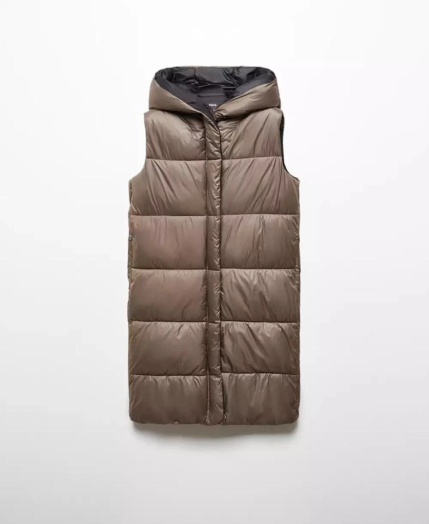 Mango Women's Long Quilted Vest 2