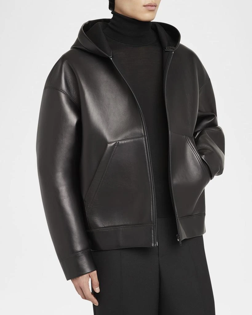 Valentino Men's Master Glove Full-Zip Leather Jacket 6