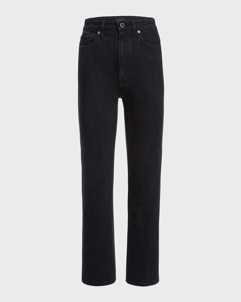 Khaite Abigail High-Rise Straight-Leg Ankle Jeans 1