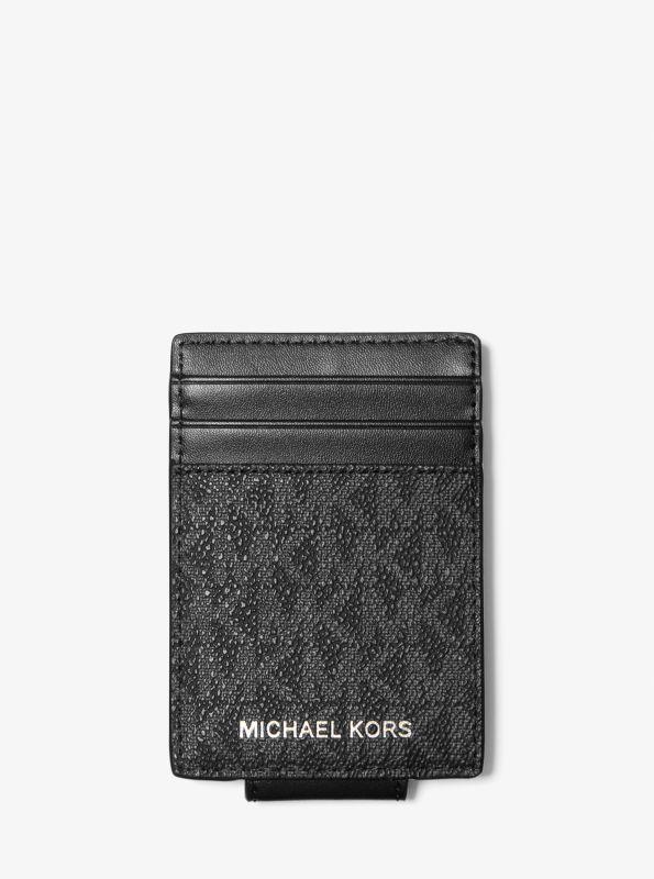 Michael Kors Cooper Signature Logo Money Clip Card Case