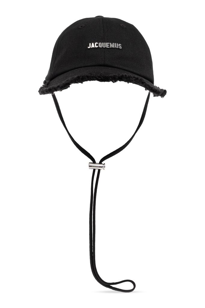 Jacquemus Le Bob Soli striped raffia bucket hat - Hats