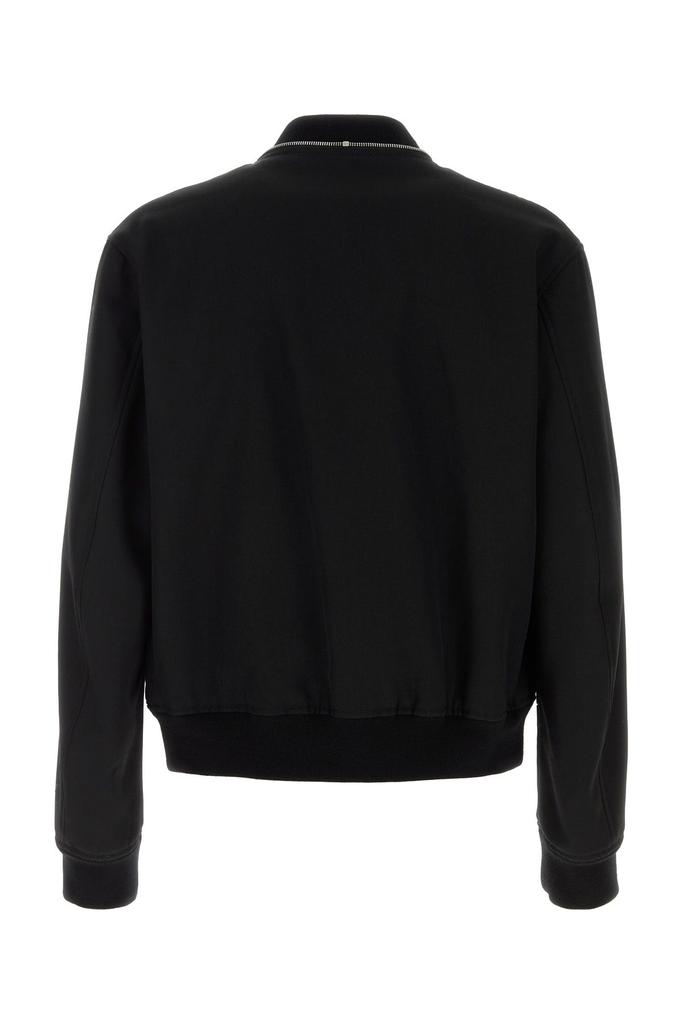 Jil Sander Black gabardine bomber jacket