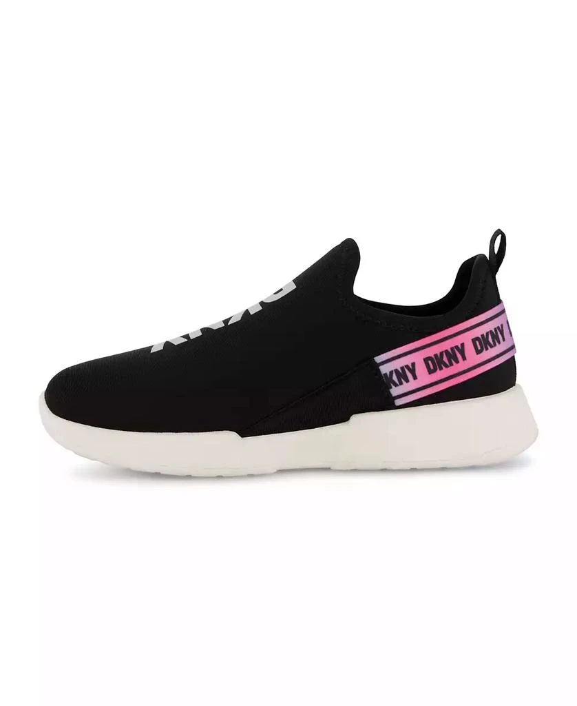 DKNY Little Girls Lightweight Slip On Ombre Logo Sneakers 6