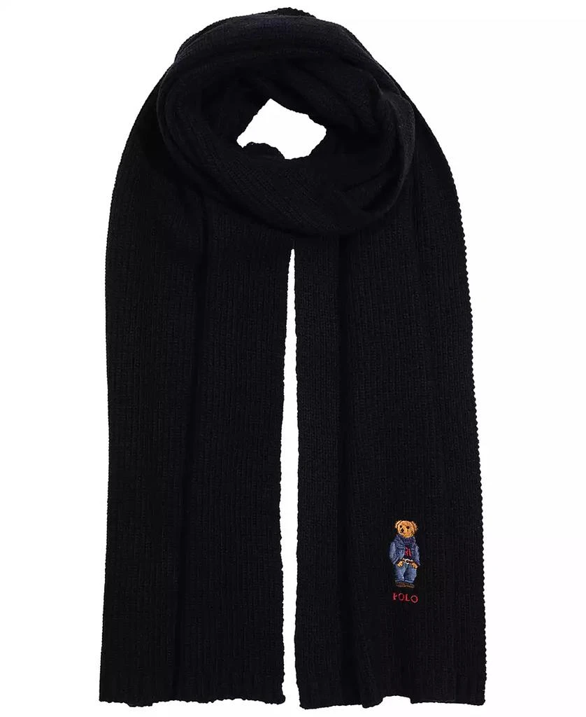 Ralph Lauren Men
s Solid Denim Bear Scarf 2