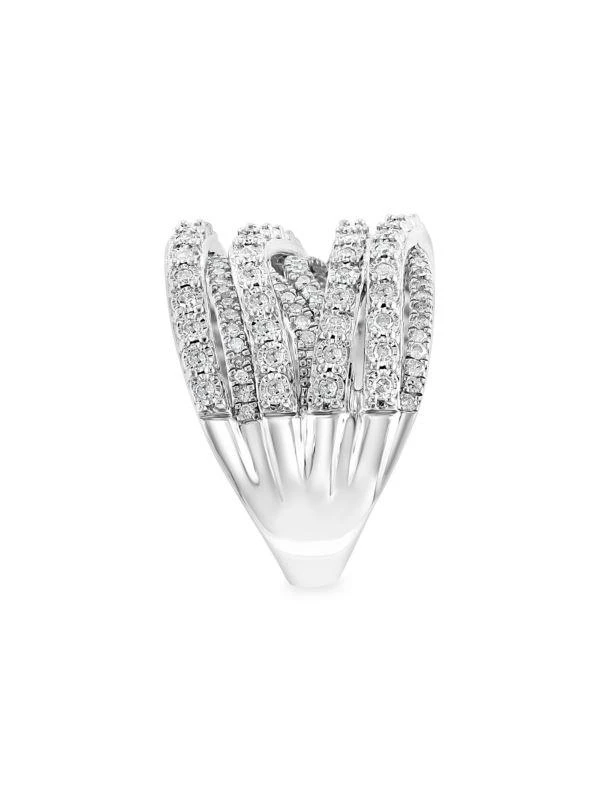 Effy ENY Sterling Silver & Diamond Ring 4