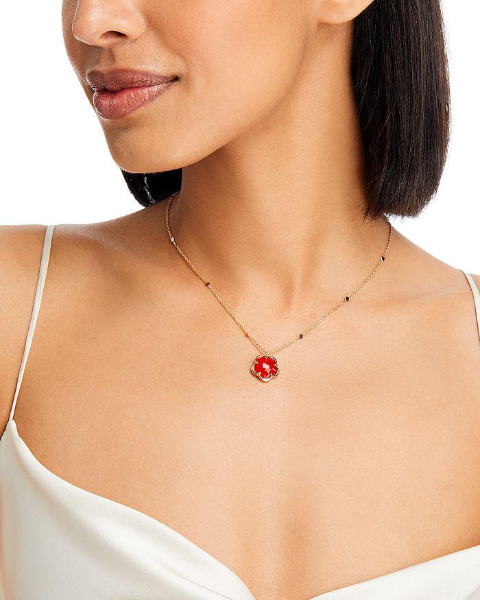 Pasquale Bruni 18K Rose Gold Petit Joli Diamond Flower Pendant Necklace, 17"-18.5" - Exclusive
