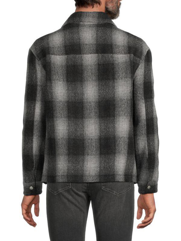 FRAME Plaid Virgin Wool Shacket