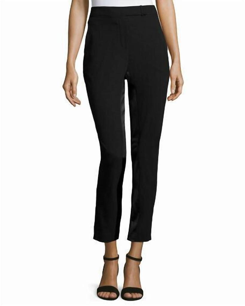 Halston Heritage Halston Heritage - Tapered Tuxedo Gabardine Wool Slim Ankle Pants