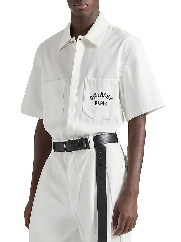 Givenchy Shirt in Cotton with Paris Embroidery 2