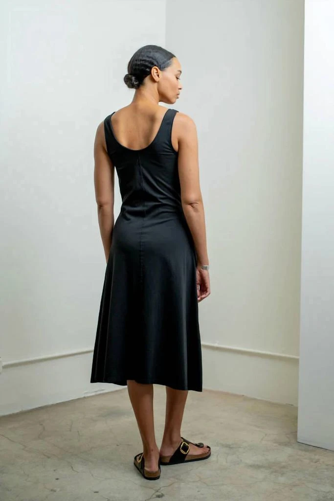 striped midi tank dress Light Blue Striped Fitted Maternity Midi Tank Dress