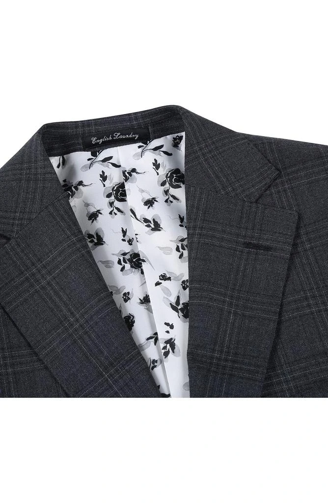 English Laundry Plaid Trim Fit Notch Lapel Wool Blend Two-Piece Suit 5