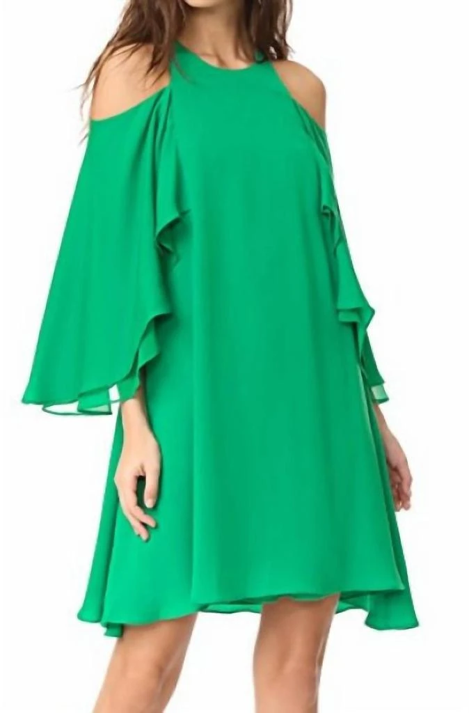 Halston Heritage Halston Heritage - Cold Shoulder Ruffle Dress 1