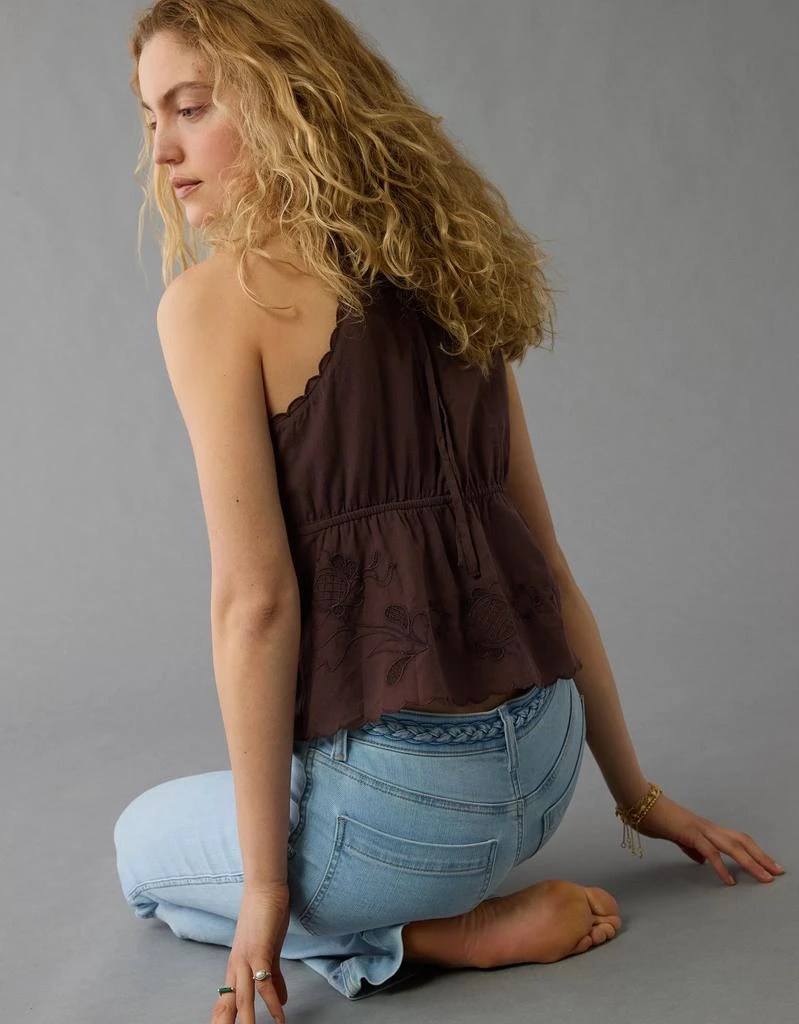 AE AE V-Neck Embroidered Halter Top 2