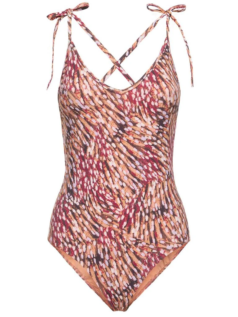 Isabel Marant Swan Printed One Piece Swimsuit 1