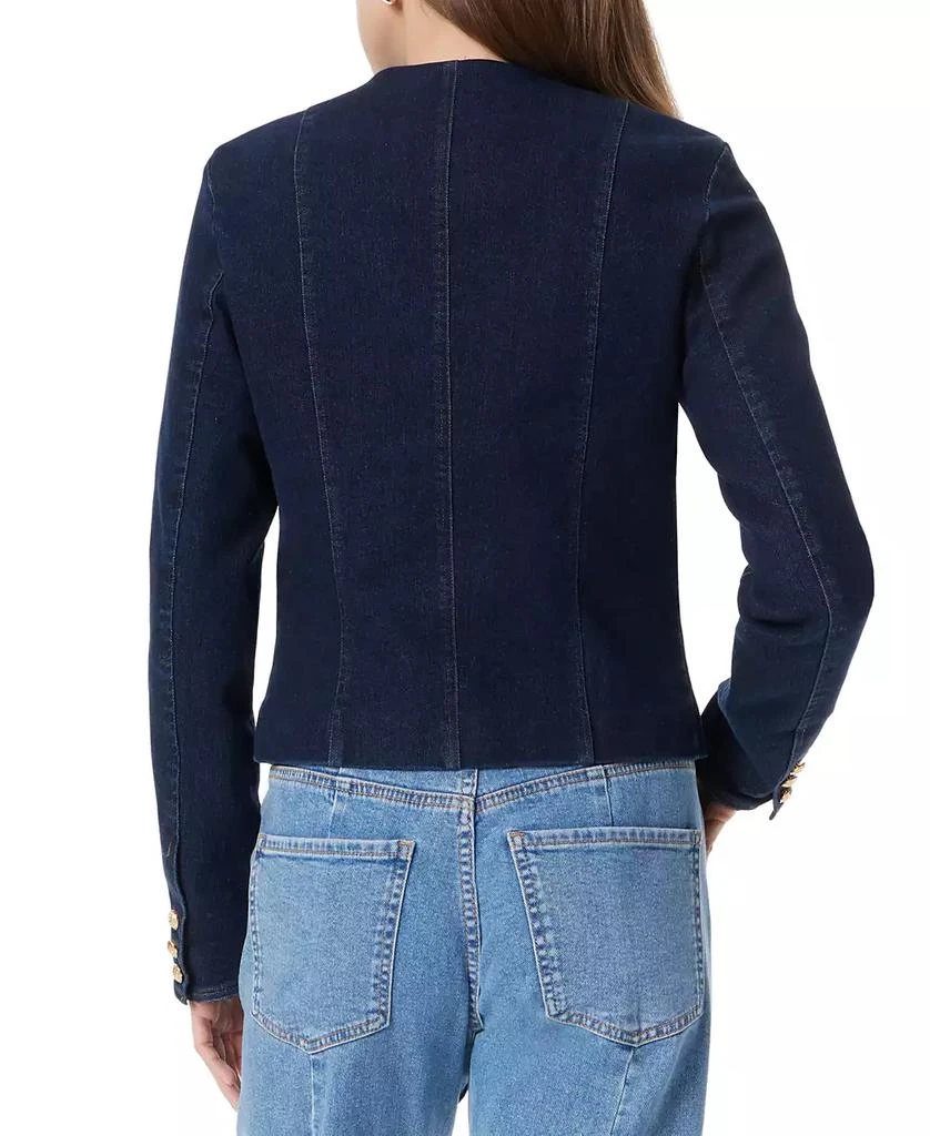 Sam Edelman Women's Fiona Double-Breasted Denim Blazer 2