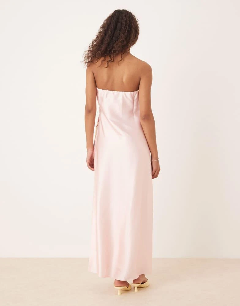 Women's The A&F Julia Strapless Slip Maxi Dress in Pink Pattern | Size L | Abercrombie & Fitch